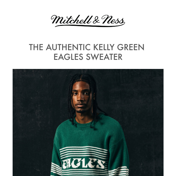 eagles mitchell and ness sweater