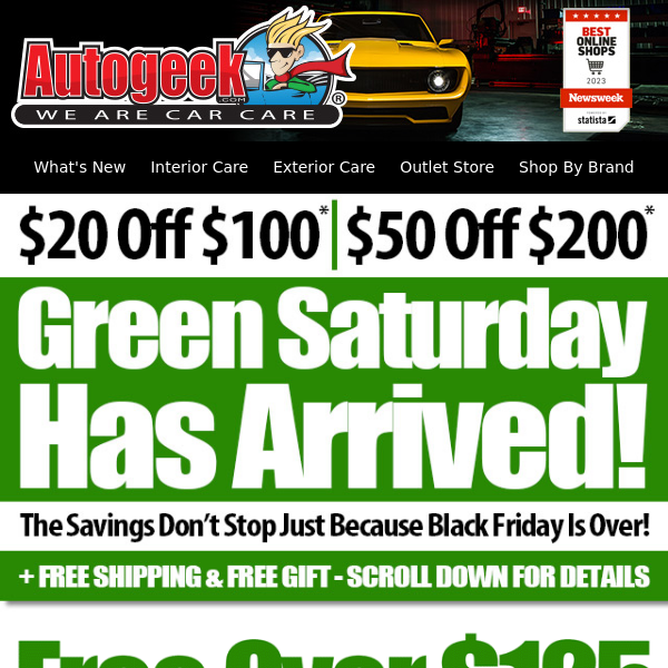 💲Green Saturday Is Here - $20 Off $100 or $50 Off $200!