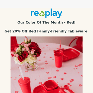 20% Off Red! Color Of The Month Sale!