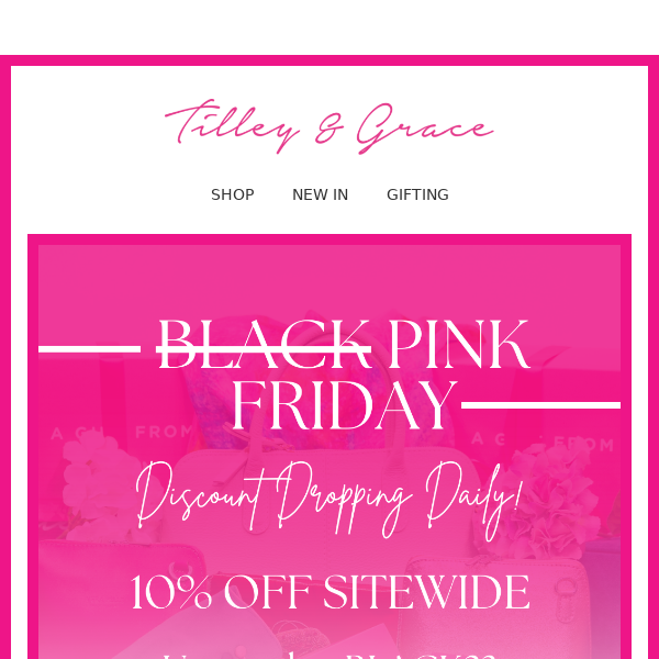 THE BLACK FRIDAY DISCOUNT IS DROPPING!