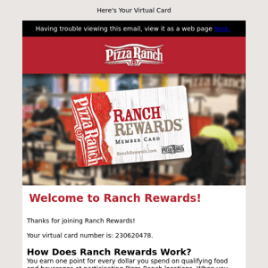 Welcome to Ranch Rewards!