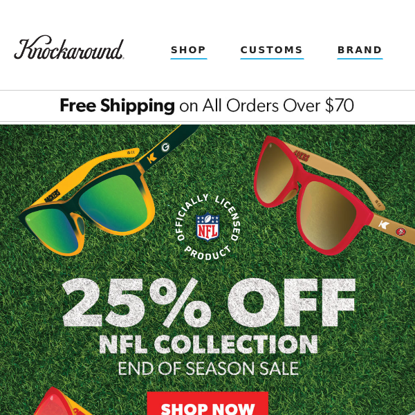25% OFF NFL Sunglasses for a Limited Time!