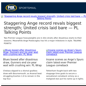 Staggering Ange record revals biggest strength; United crisis laid bare — PL Talking Points