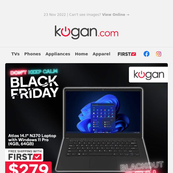 Blackout Deals: Prices Slashed on 14.1" Laptop with Windows 11 Pro, Digital Air Fryer, Massage Gun & More!