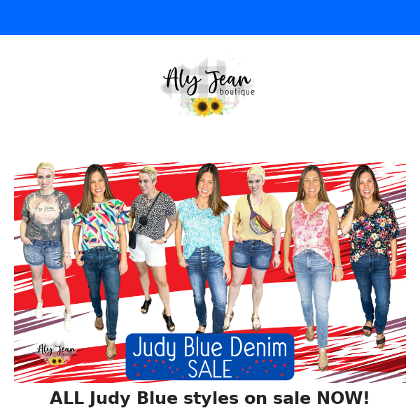 🤗🤗Happy 4th of July! ALL DENIM on sale!🇺🇸🇺🇸 - Aly Jean Boutique
