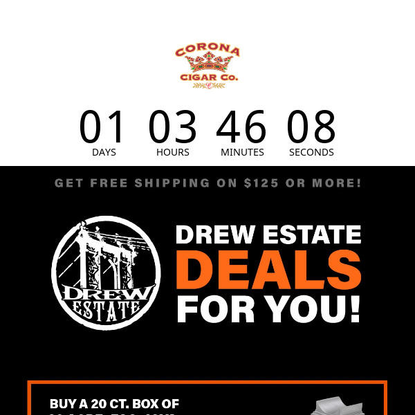 Free Drew Estate Gifts with 20 Acre Farm, FSG, Joya, & Nica Rustica!