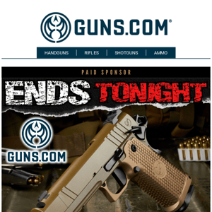 📢 Last Chance To Win This Incredible $6,000 Handgun...