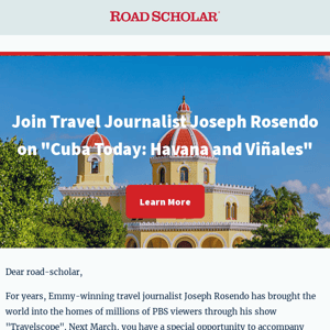 Special invite! Join Joseph Rosendo in Cuba
