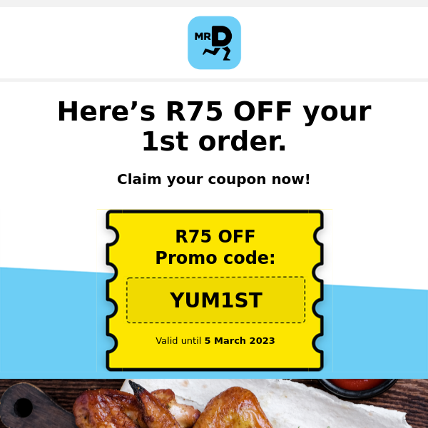 Get R75 OFF your first order 😋