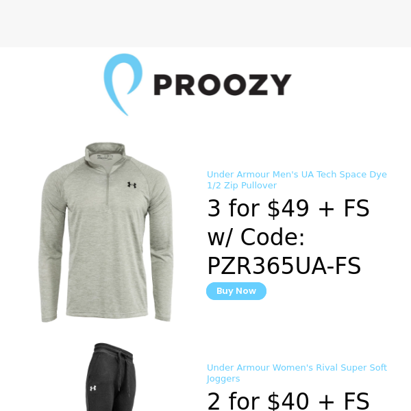 The best deals on Proozy are now even better! Free shipping!