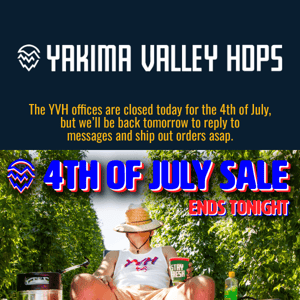 4th of July Sale Ends Tonight