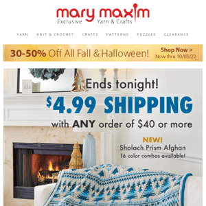 $4.99 Shipping + 30-50% Off Fall...LAST DAY