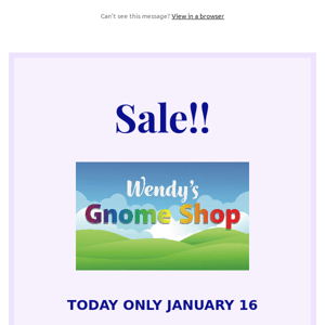 SALE Today Only