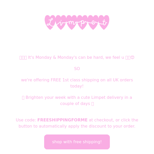 🎀 FREE SHIPPING today with Limpet!!! 🌈