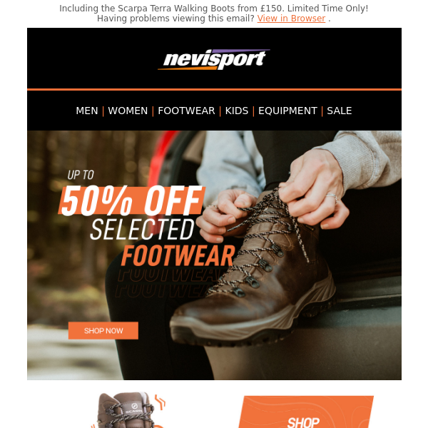 Up to 50% Off Selected Footwear