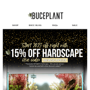 New Year Deal: 15% off aquarium hardscape 🥳