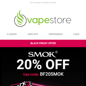 Black Friday - 20% Off SMOK