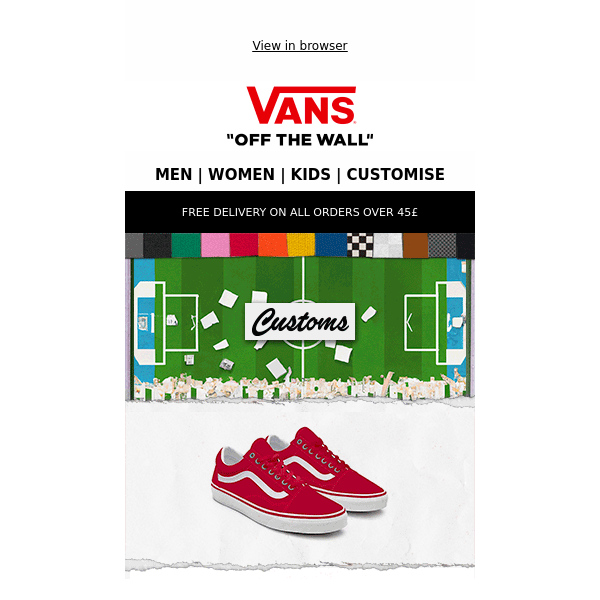 Get ready for the football by creating your Vans Customs shoes in your  country's colours - Vans Europe