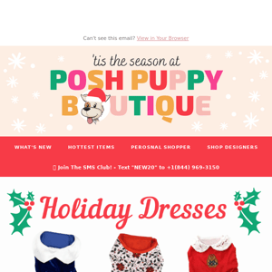 Deck the Halls (and Your Dog) in Our New Holiday Dresses