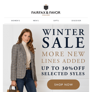 Winter Sale - EVEN MORE NEW Lines Added