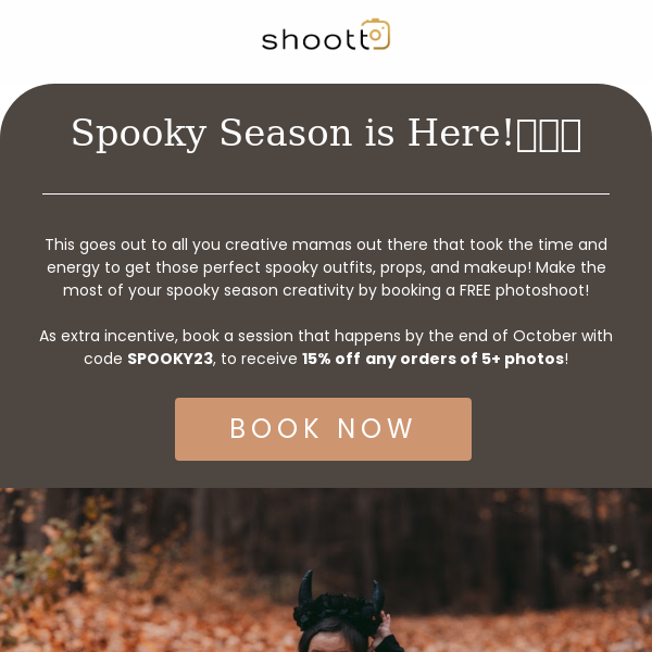 15% off spooky season photos?! Yes please! 🦇👻🎃