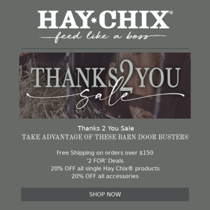 Sale: Thanks 2 You