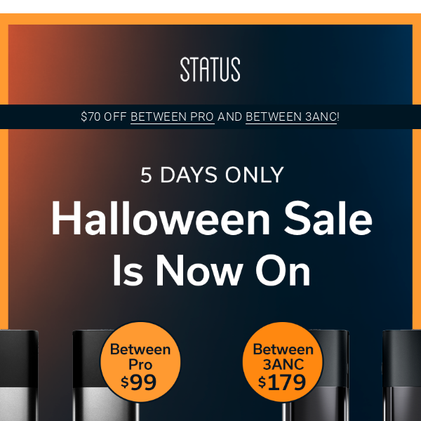 $70 OFF our earbuds! 🎃
