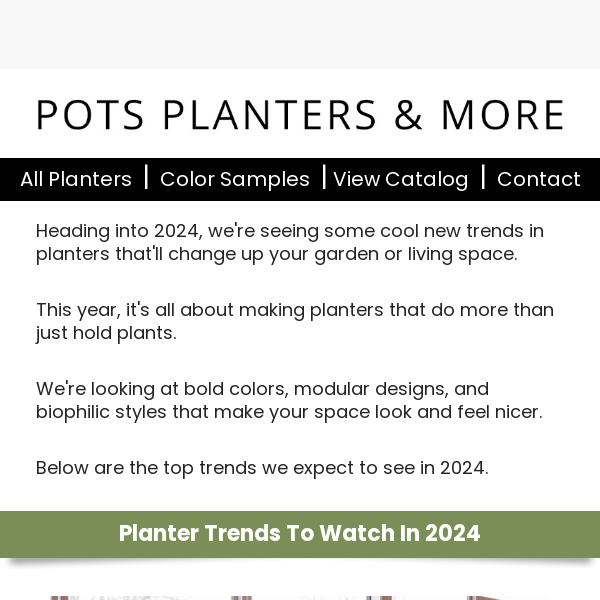 What’s Trending In 2024 For Planters?
