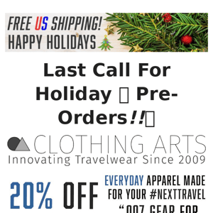 Last Call For Holiday Pre-Orders 🎁🎄🕺