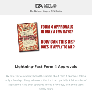 ATF Approvals Now Faster Than Ever ⚡