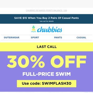 THE SALE IS ABOUT TO SWIM AWAY