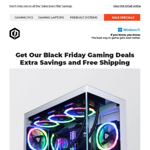 ✔ Black Friday Gaming PC Deals Are Here