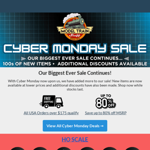 🎉 NEW DEALS in our Cyber Monday Sale! 🎉