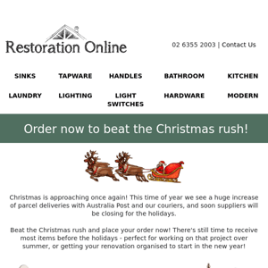 Order now to beat the Christmas rush!