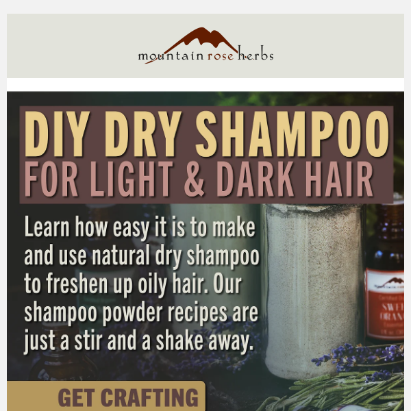 DIY Dry Shampoo Recipes for Dark & Light Hair