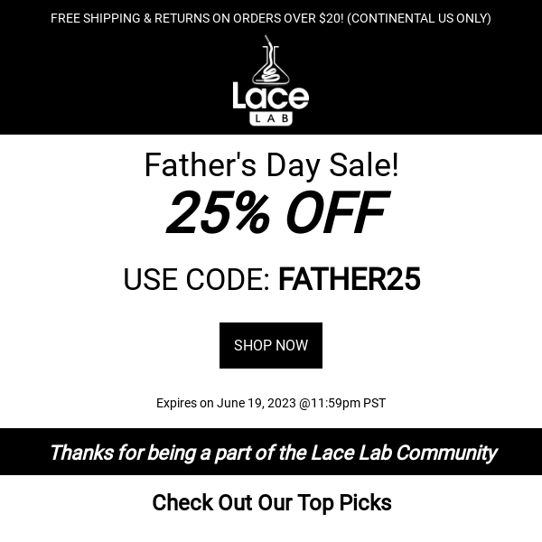 👨👟 Father's Day Sale! SAVE 25% SITEWIDE!