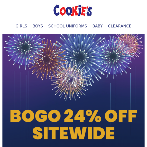 New year, new wardrobe! BOGO 24% off starts today. Don't miss out!