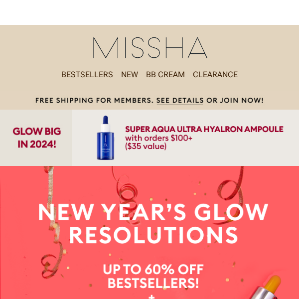 Your Glow for 2024! 🎉 Up to 60% Off Bestsellers
