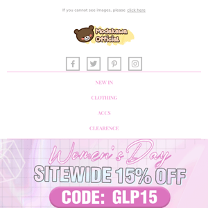 15% OFF for Girls & Women We Love💖