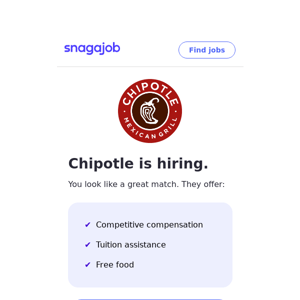 Chipotle is hiring