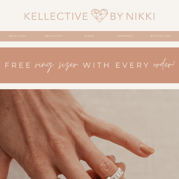 FREE ring sizer with EVERY order! 🥳