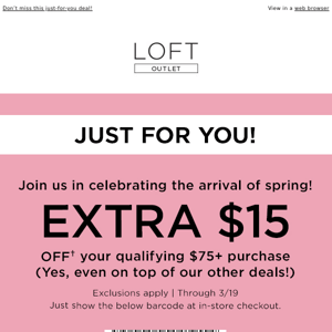 Up to 50% OFF + EXTRA $15 Off your purchase!