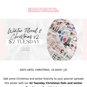 $2 Tuesday Christmas Foils & Winter Floral Journaling Kits 🎄