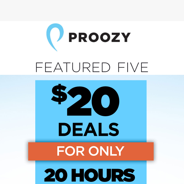$20 Deals for 20 Hours Only!
