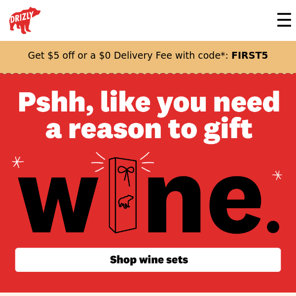 Give ’em a premium wine set.