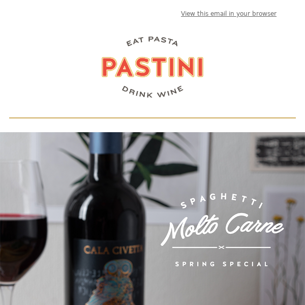 Savor Spring with Pastini Specials