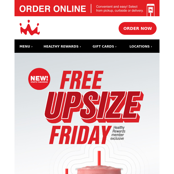 Introducing Free Upsize Friday