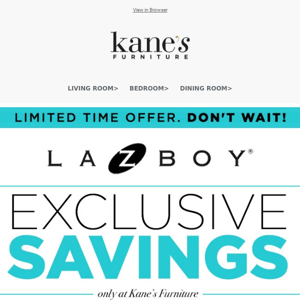 Limited Time La-Z-Boy Savings