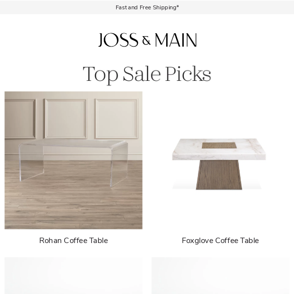 SAVE ON the Rohan Coffee Table and more during the End of Year Sale