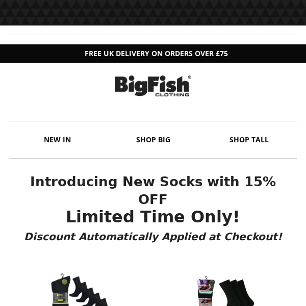 Introducing New Socks with 15% OFF - Limited Time Only!